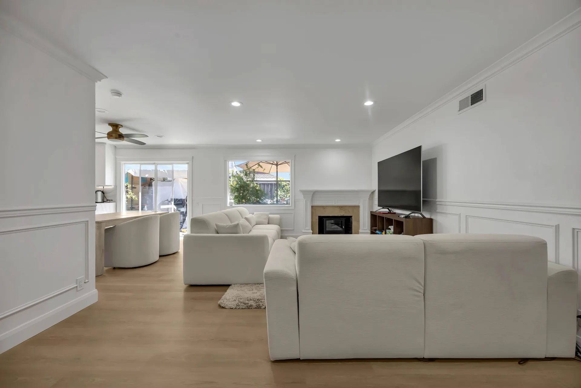 San Jose whole-home remodel open living room and kitchen by Inspired Builders
