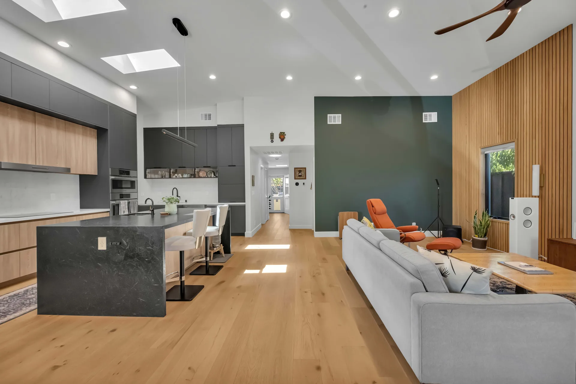 Santa Clara whole-home remodel open kitchen and living area by Inspired Builders